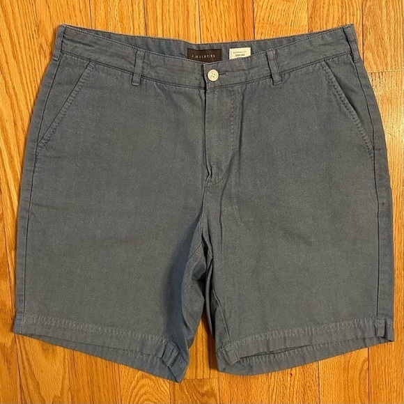 j hilburn Other - J Hilburn Oxford Shorts European Fit Men’s Sz 34 Chambray Blue 7.5” inseam